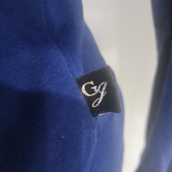 [ Guess Jeans]Royal blue,CUTEST, ZIP UP, HOODED JACKET W/ LACE TIES & RHINESTONE - Picture 9 of 16